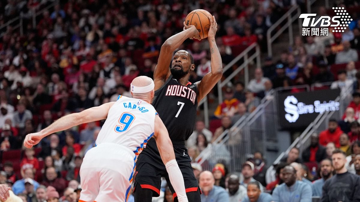 死神 Kevin Durant 此戰狂打鐵,正負值是全場最慘的 -20。(圖/達志影像美聯社)