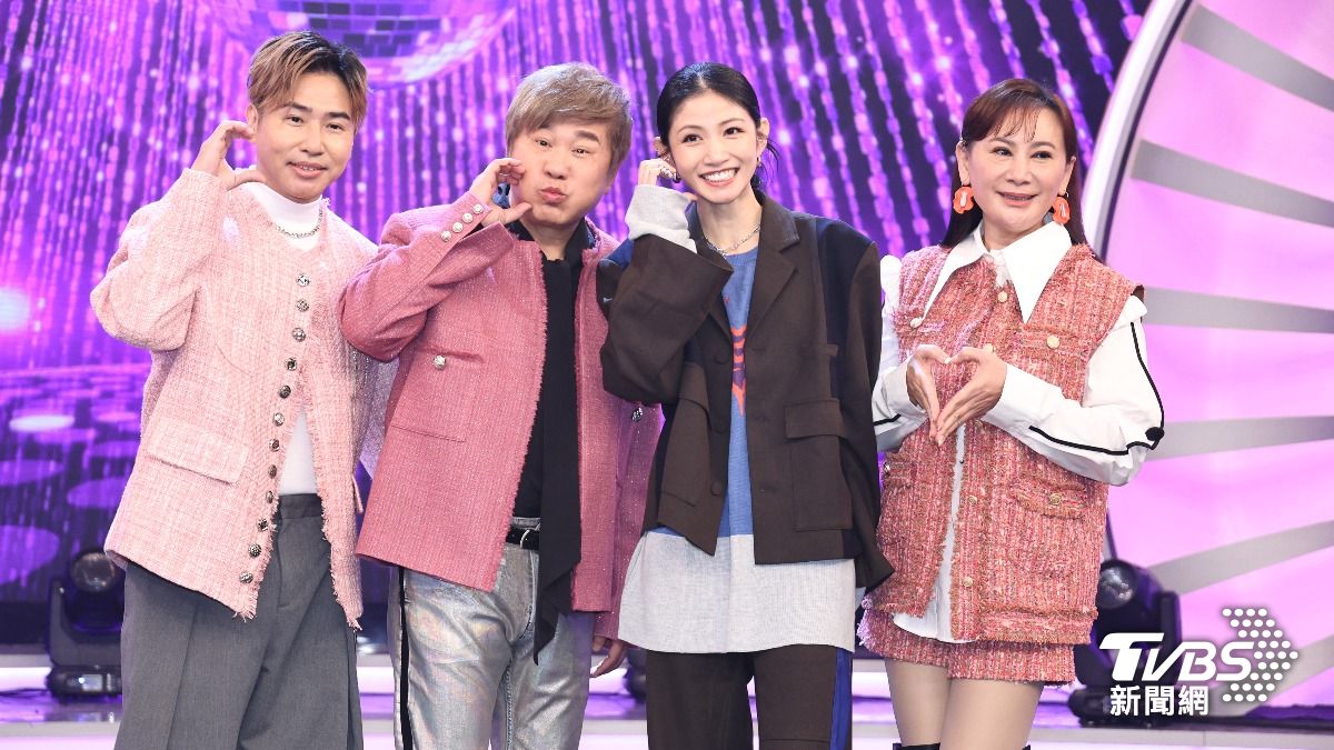 歐漢聲(左起)、胡瓜、李千娜、陳亞蘭今錄影。(圖/張哲鳴攝)