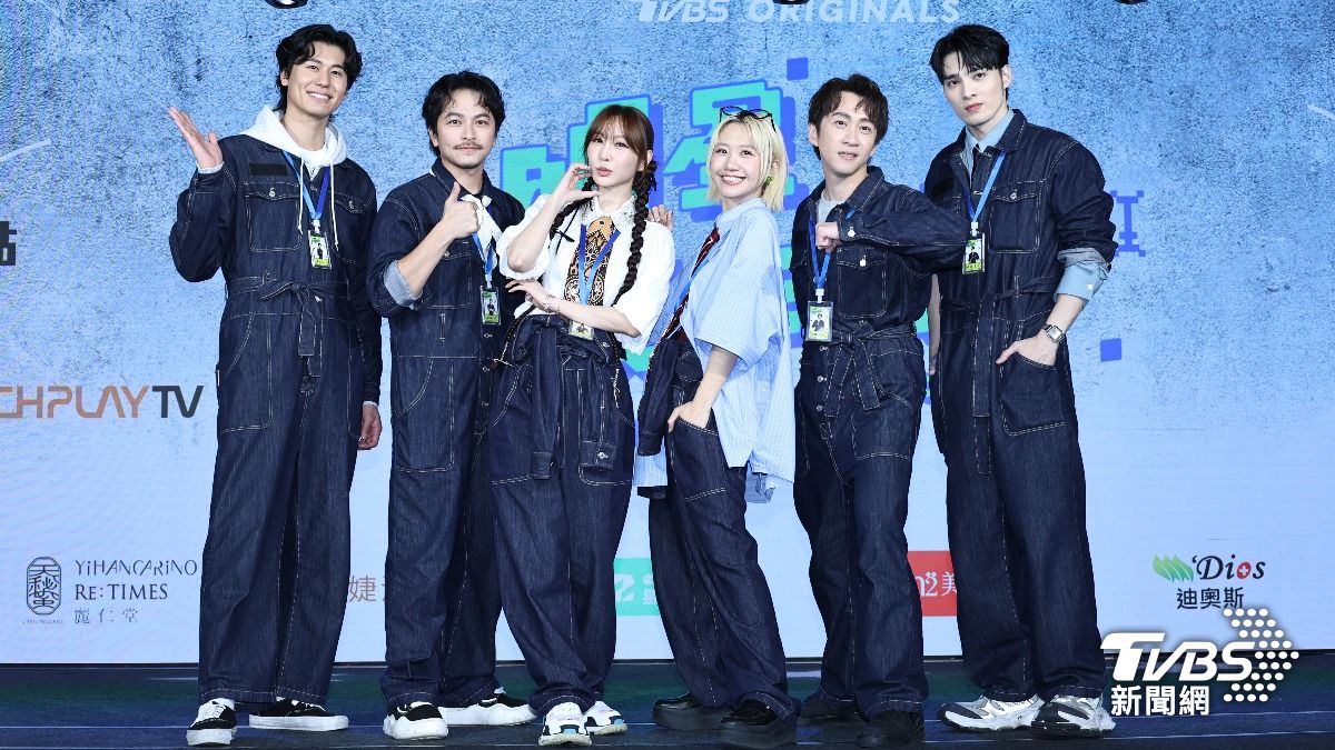 Lulu黃路梓茵、陳漢典、風田、楊銘威、曾莞婷、黃偉晉,主持的《明星製作公司》明首播。(圖/張哲鳴攝)