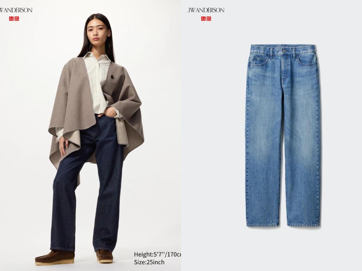 JW ANDERSON 直筒牛仔褲版型「不挑人」。(圖/翻攝自UNIQLO官網)