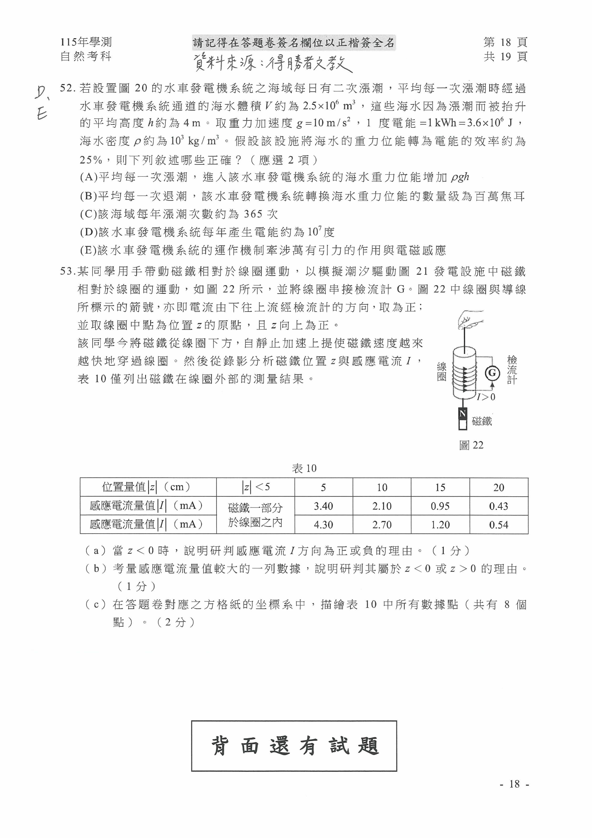 自然科參考解答出爐。（圖／得勝者文教提供）