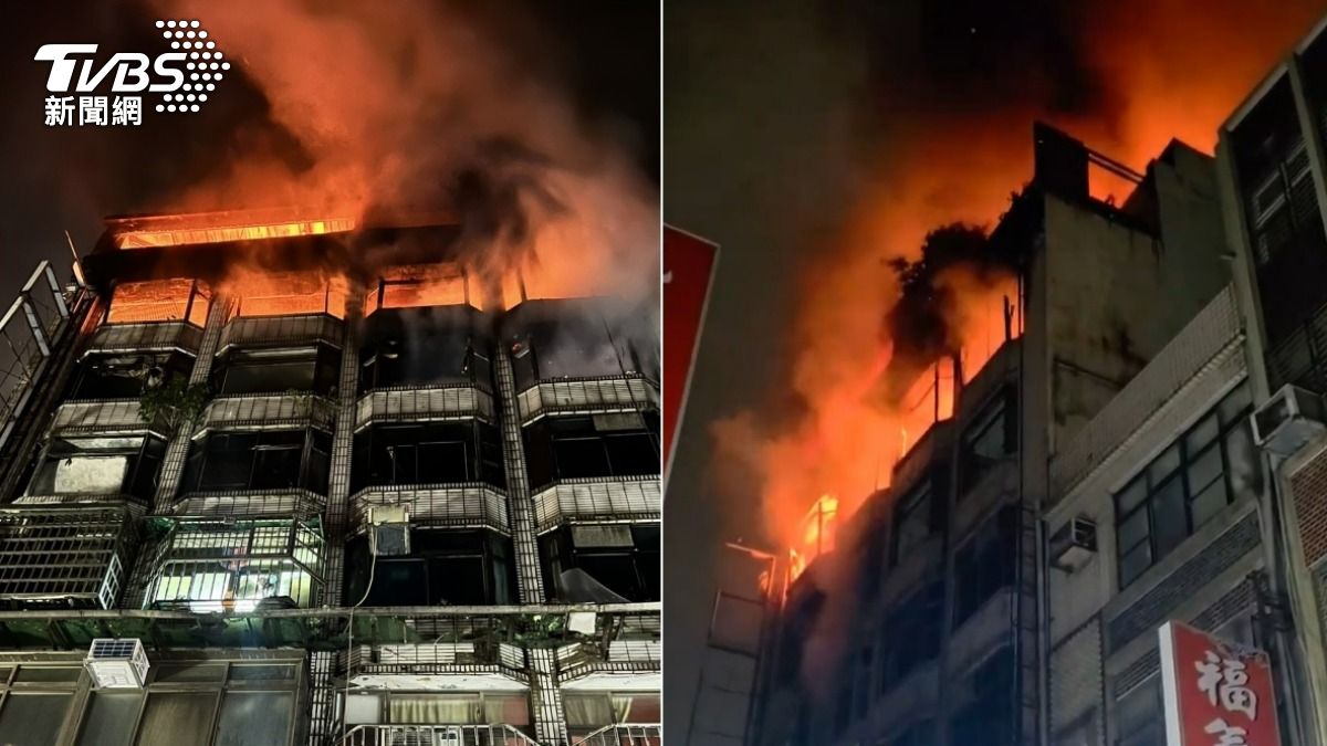 桃園民宅深夜火災「5樓燒到8樓」90坪屋陷火海 駭人烈焰曝