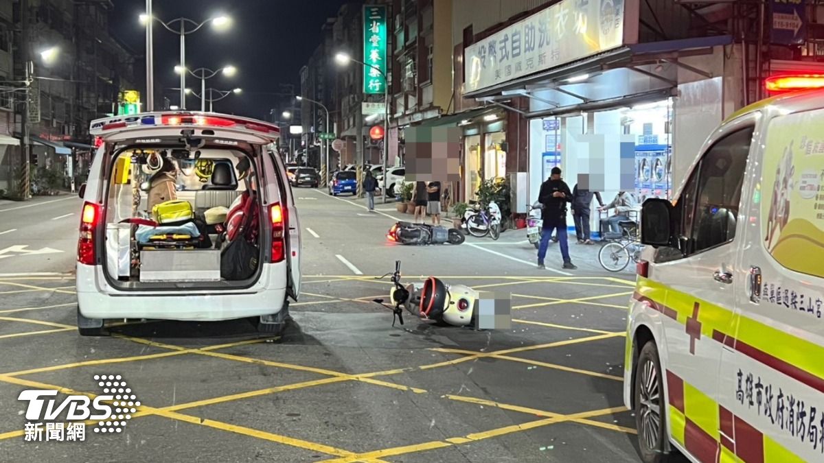 高雄燕巢區中西路與中西路發生一起死亡車禍。（圖／TVBS）