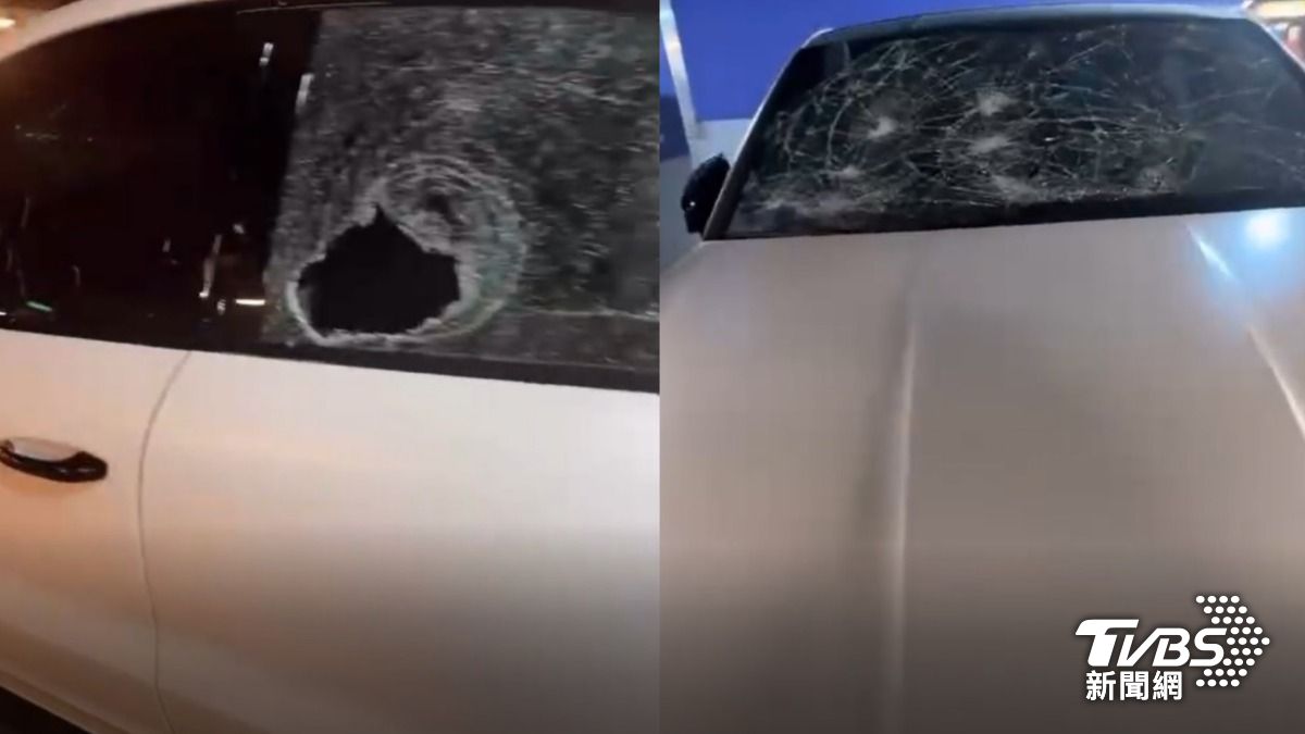 男子將車輛停在飯店地下停車場,卻遭嫌犯潛入砸車。(圖/車主張先生提供)