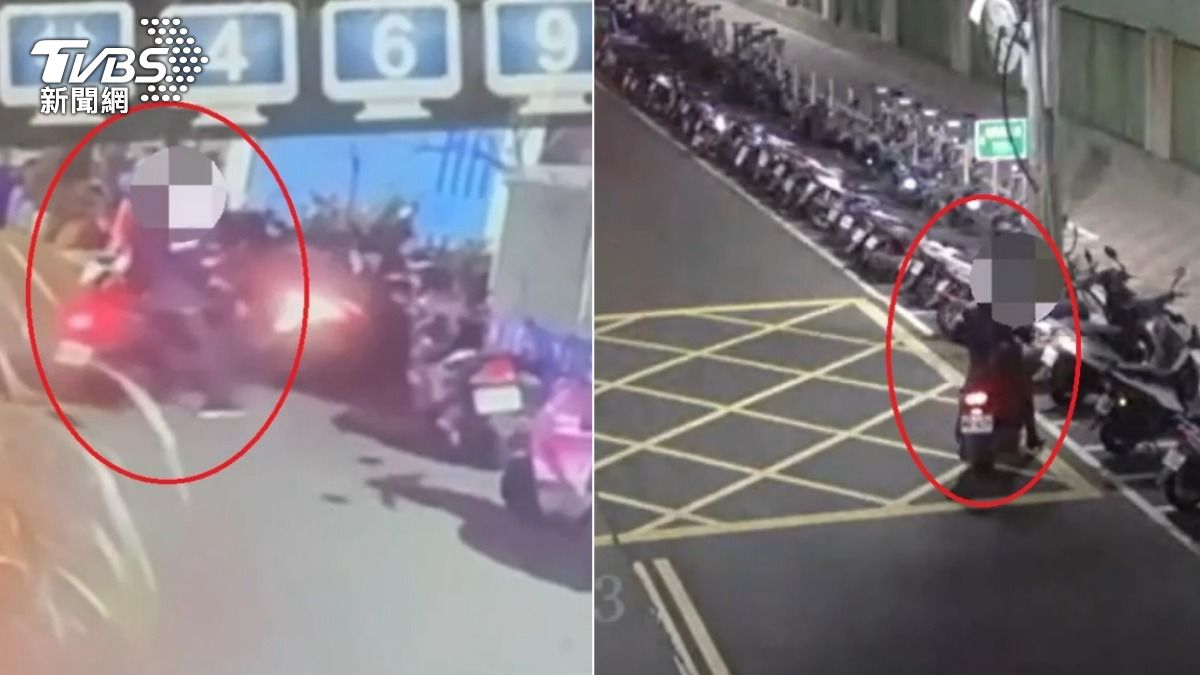廖姓犯嫌犯案後騎機車逃亡。(圖/TVBS)