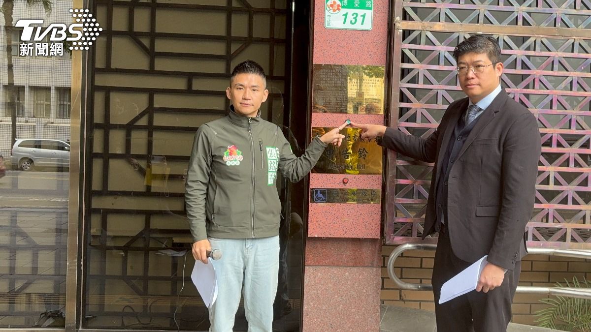 市議員擬參選人張銘祐、律師詹晉鑒。(圖/潘千詩攝)