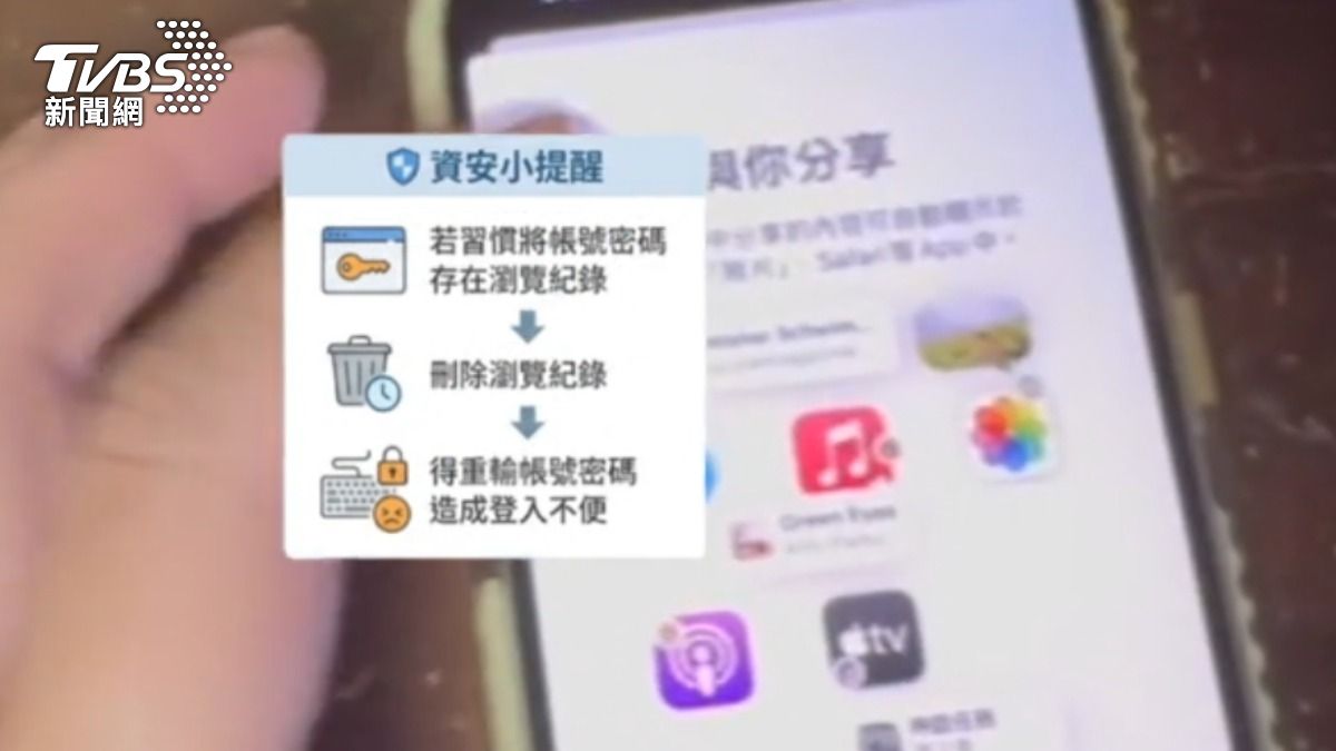 專家認為刪除瀏覽紀錄會造成登入不便。（圖／TVBS）