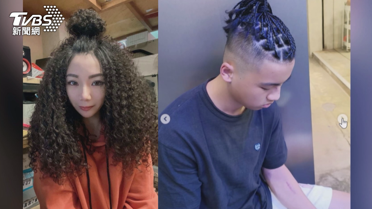 爆炸頭、整顆捲到不行的黑人燙,到黑黃白交織的亞洲編,都難不倒許阿姨。(圖/翻攝TikTok@)