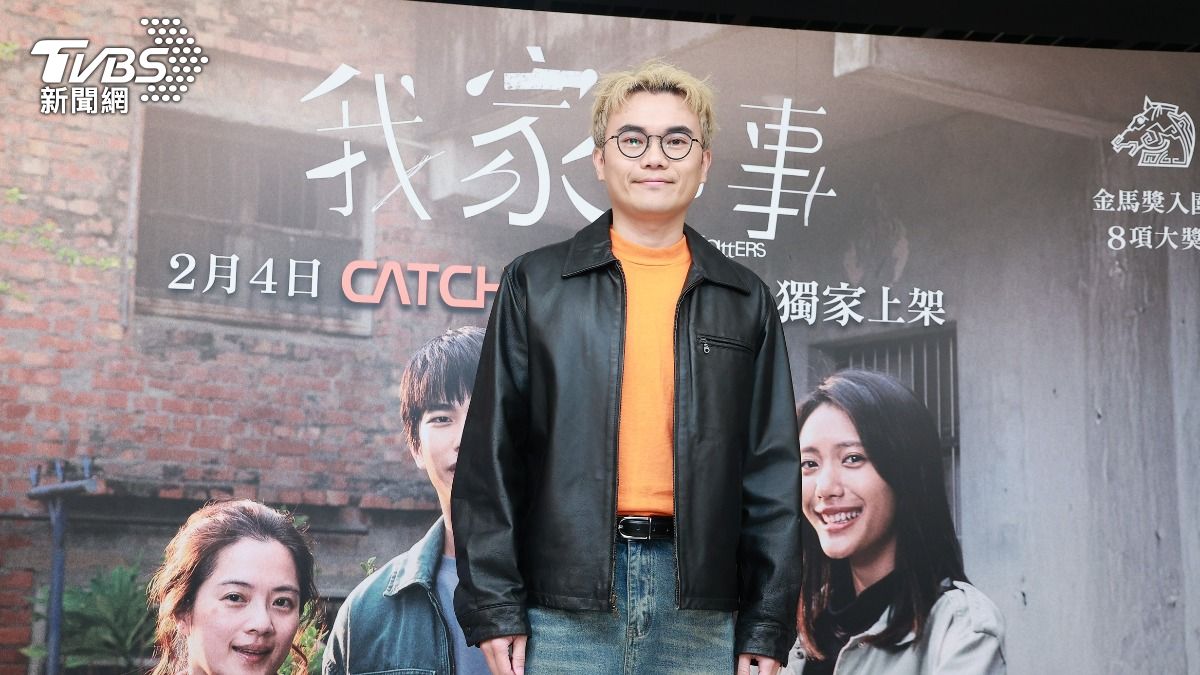 導演潘客印特地穿橘色上衣呼應CATCHPLAY+。(圖/黃城碩攝)