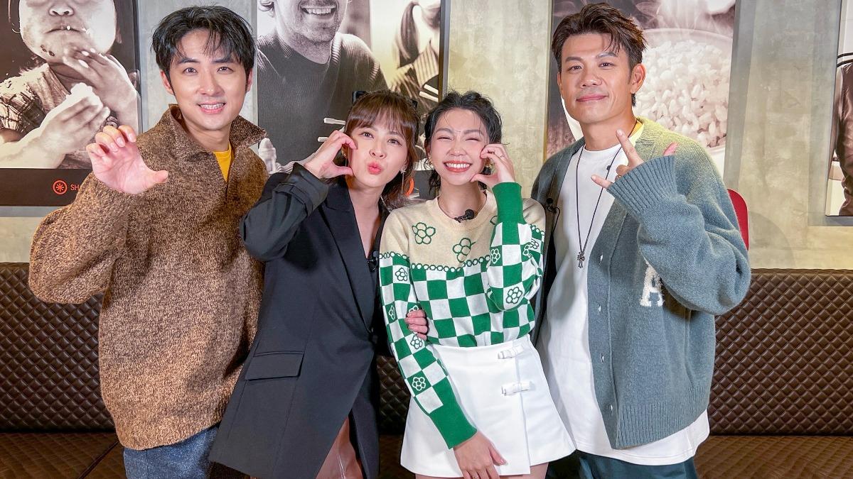 李運慶(左起)、蘇晏霈、曾智希、陳志強宣傳。(圖/民視提供)