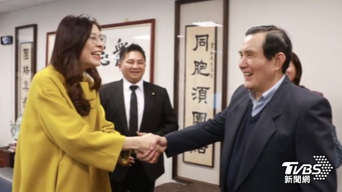 鄭麗文與馬前總統（圖／TVBS資料畫面）