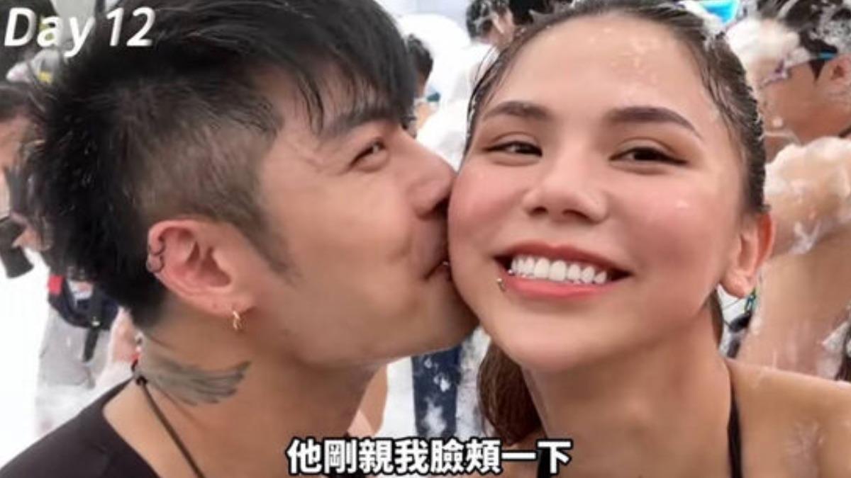晨灰以「假男友」身分和蕾菈一起拍片。(圖/翻攝自晨灰YouTube)