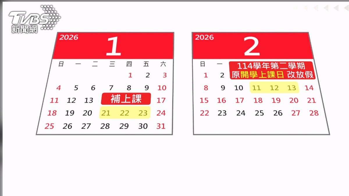 「昨天結業.今開學」 配合春節連放 調整上課日