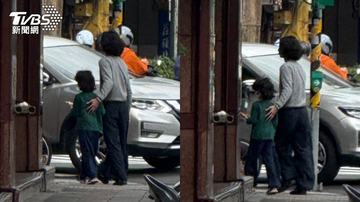 Ian和魏如萱兒子路易互動相當良好,一路上有說有笑。(圖/讀者提供)