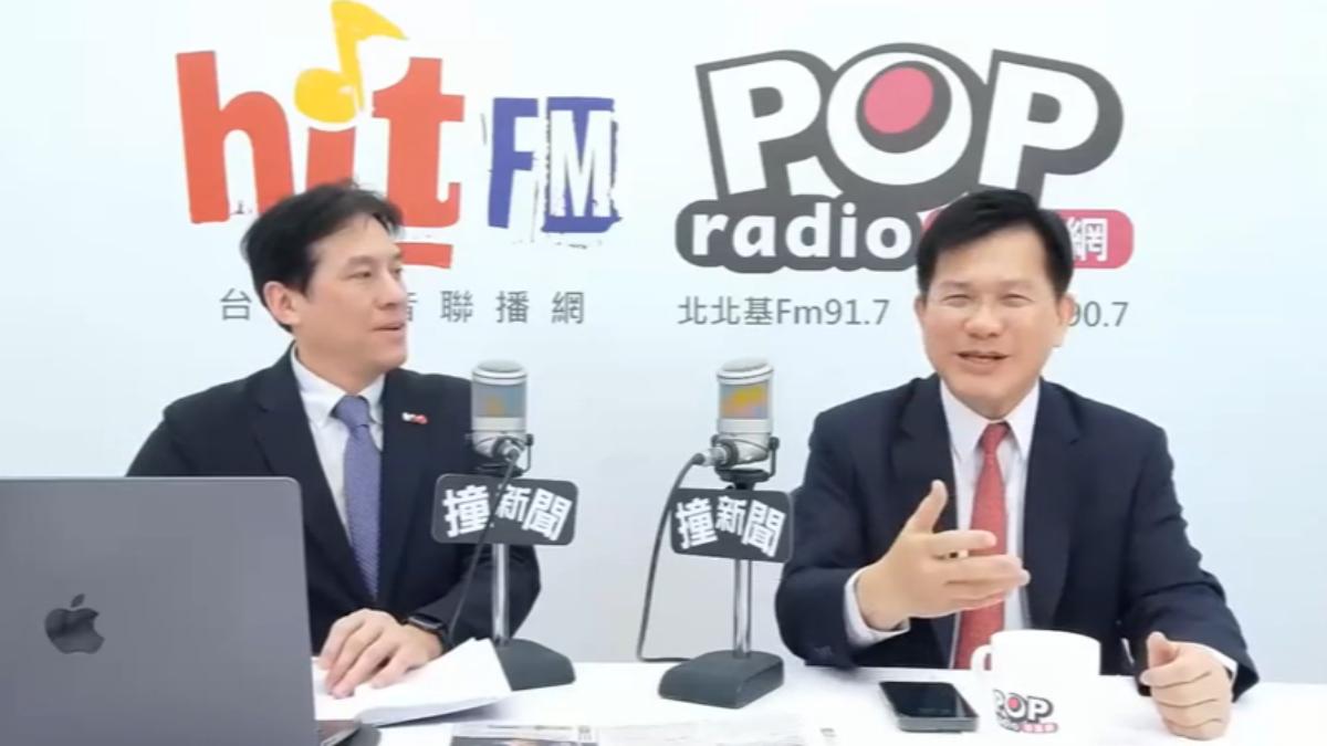 林佳龍接受專訪稱美商務部長喊「俞大使」是「其實美國就把台灣視為國家嘛,因為關稅談判就是主權的行為啊」。(圖/POP RADIO)