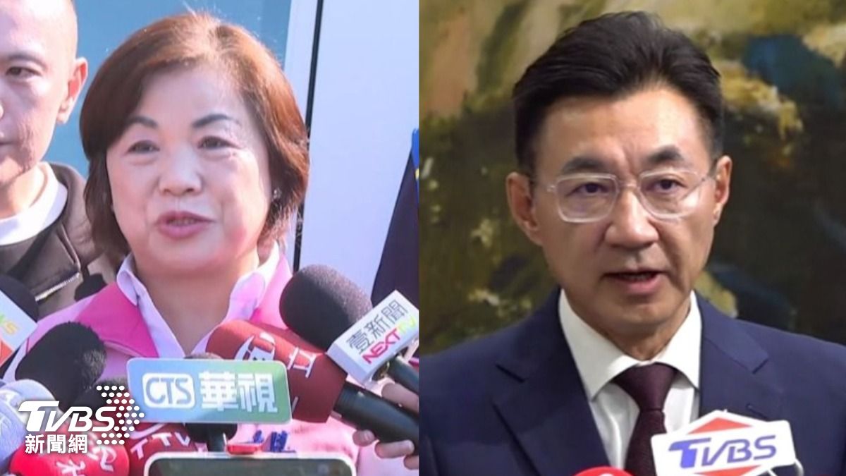 立委楊瓊瓔與立法院副院長江啟臣，爭取國民黨台中市長提名。（圖／TVBS資料畫面）