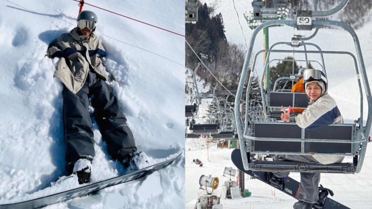 蔡旻佑趁空滑雪放假,農曆年將和家人去美加旅行。(圖/人見人愛娛樂提供)