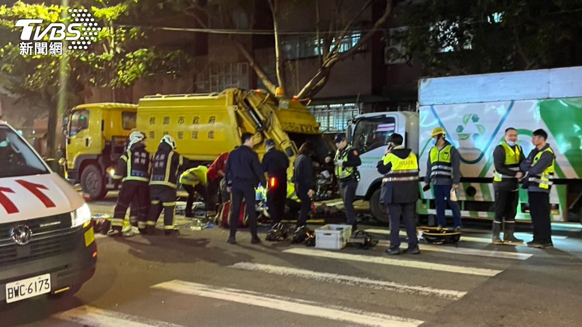 快訊/桃園回收車追撞垃圾車!駕駛昏厥暴衝7傷 78歲婦傷重不治