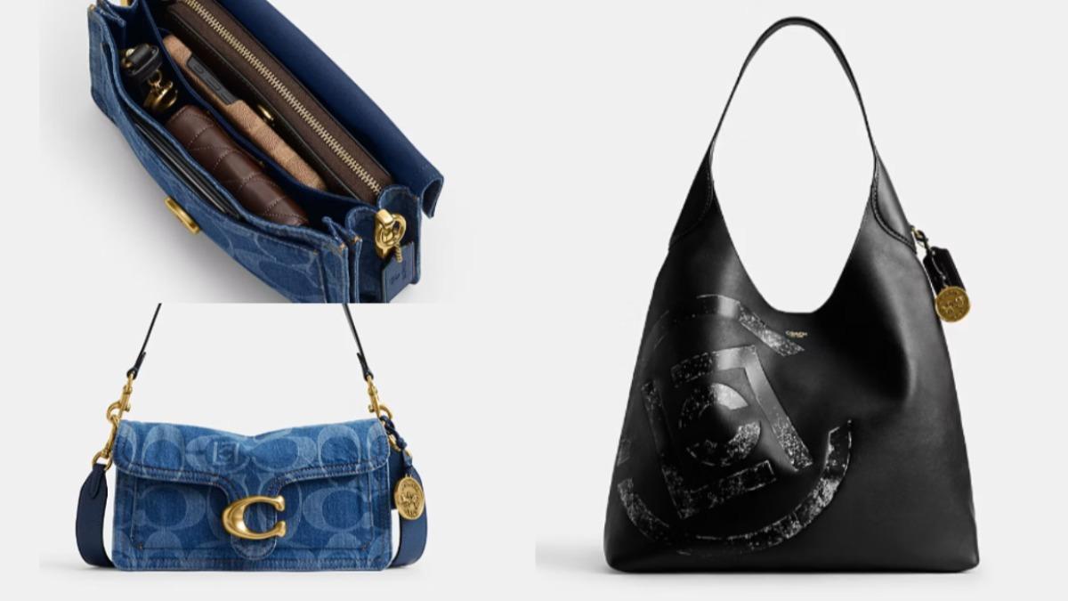 Coach x CLOT 聯名系列吊飾與手袋,從照片上可見容量非常大。(圖/Coach官網)