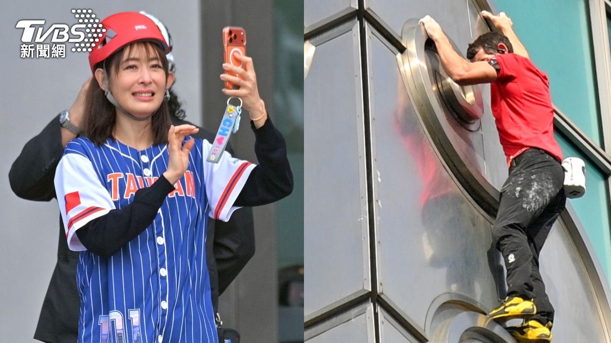 美國攀岩傳奇霍諾德徒手攀登台北101,讓董事長賈永婕成為話題人物。(圖/胡瑞麒攝)