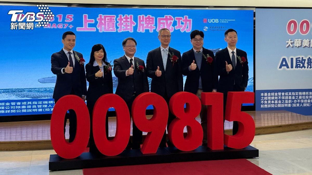 入股AI夢幻隊「科技7雄+台積電」 009815今掛牌勁揚1.3%