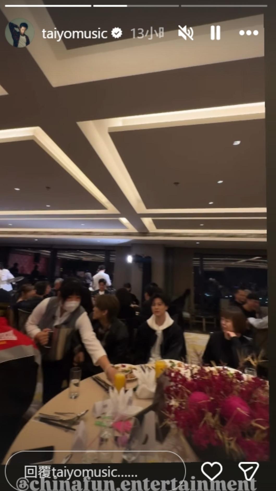 王子現身公司尾牙。（圖／翻攝自taiyomusic IG）