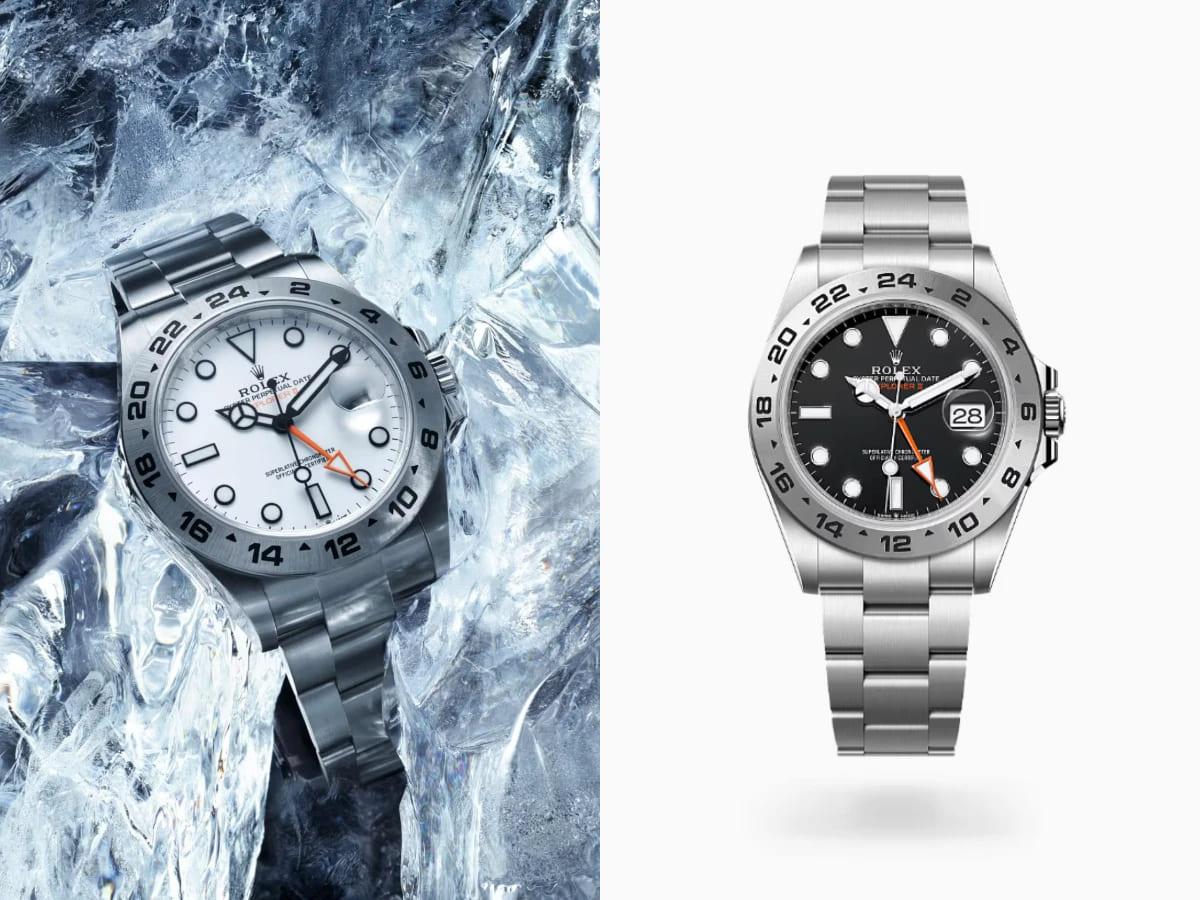Alex Honnold私下長期配戴的 Rolex Explorer II(226570),擁有 70 小時動力儲存,即使長時間挑戰也能穩定運作。(圖/翻攝自Rolex官網)