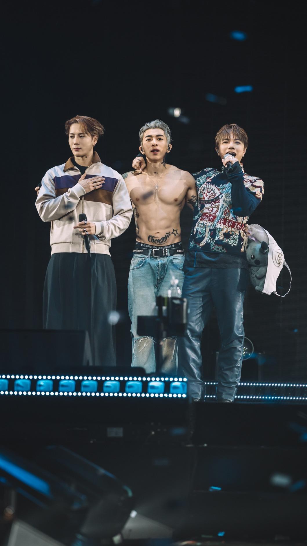Tyson Yoshi攜手亞洲男神王嘉爾、張敬軒三大男神罕見同台。(圖/Just Kidding Limited提供)