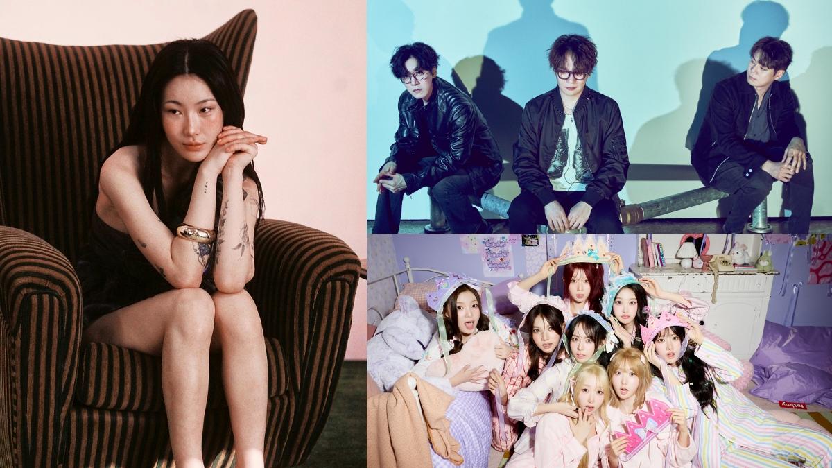 KOREA SPOTLIGHT陣容還有NELL（右上）、SAY MY NAME（右下）、Milena（左）。（圖／Space Bohemian、iNKODE、WAVY 提供）
