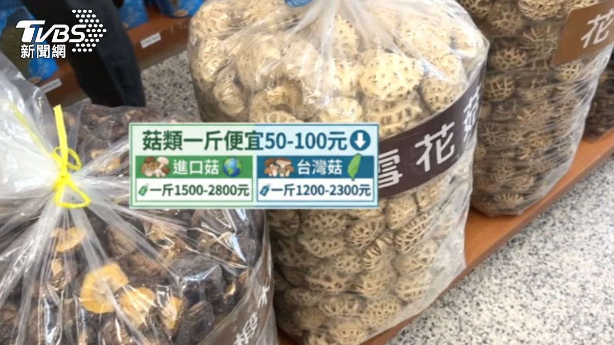 今年菇類一斤最多便宜100元。(圖/TVBS)