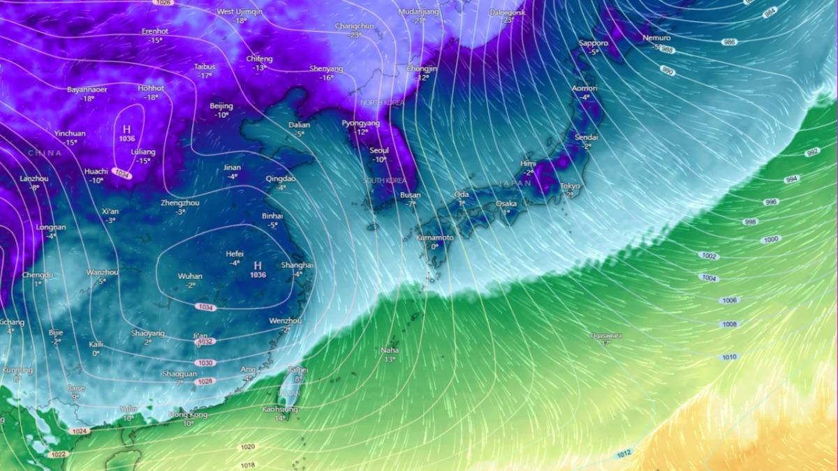 天氣/強冷空氣襲東亞!粉專示警日韓「這期間」恐暴風雪 台灣也凍一波