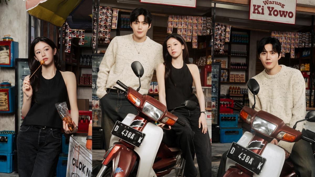 金宣虎和高允貞與印尼當地雜貨店「接地氣」拍攝畫報。(圖/翻攝Netflixkr IG)