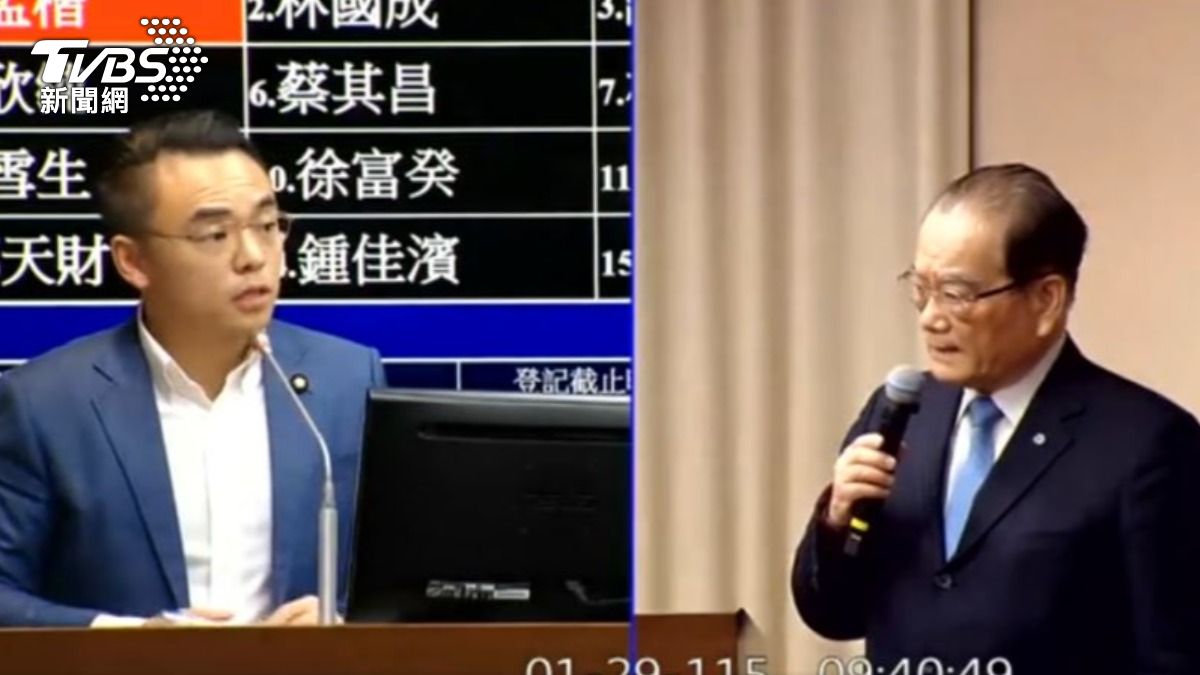 國民黨立委洪孟楷與台鐵董事長鄭光遠。(圖/TVBS)