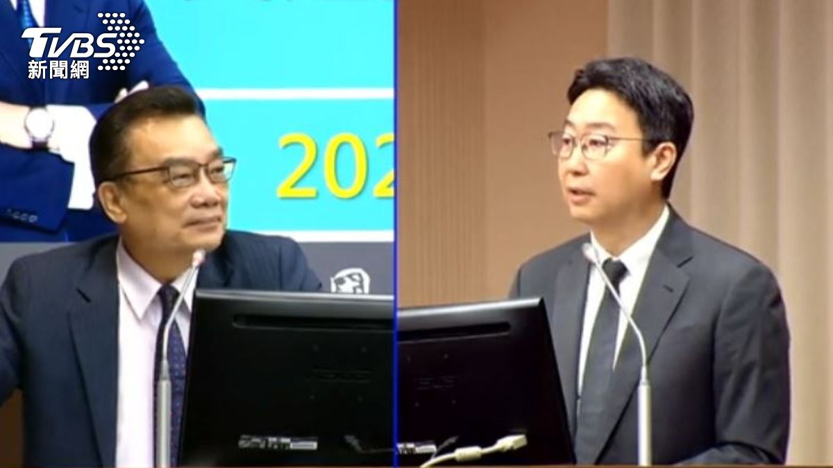民眾黨立委林國成與交通部長陳世凱。(圖/TVBS)
