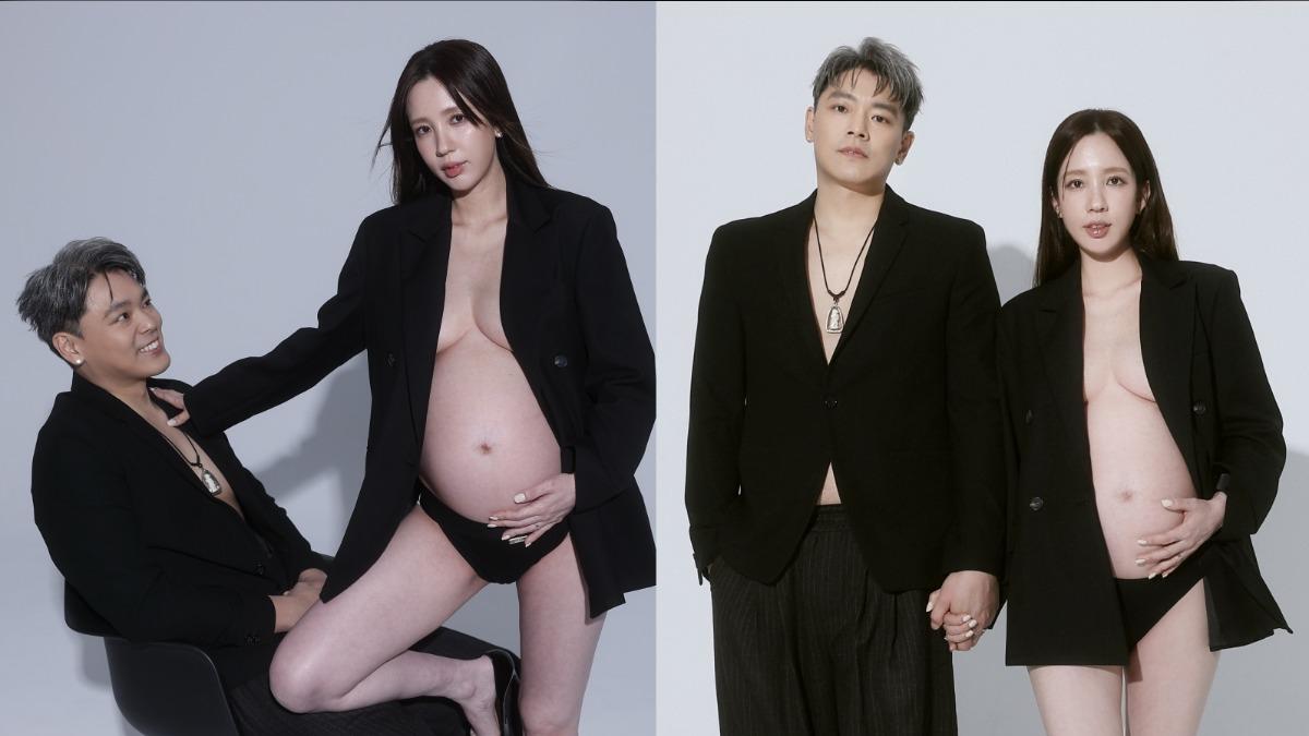 愛雅放送雪白半球!西裝外套「裡面沒穿」激辣 最美孕婦卸貨倒數