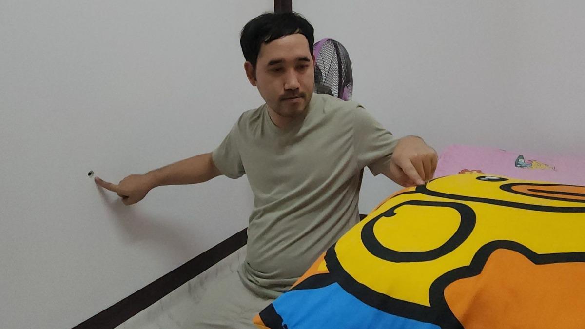 擦身而過!泰男睡夢中流彈射入房間 「枕頭卡彈殼」倖存