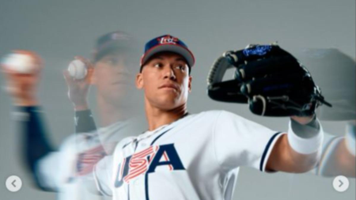 世界棒球經典賽，美國隊公開隊長賈吉的形象照。(圖／翻攝自IG@MLB)