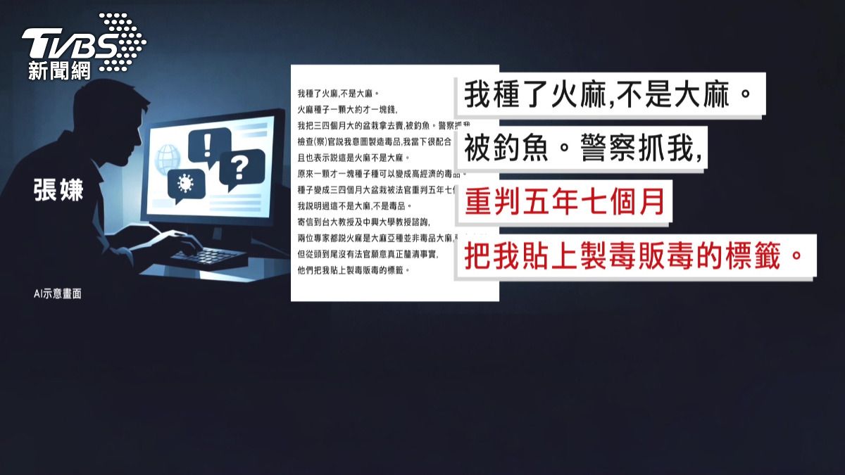 「火麻非大麻」大安警:已成植栽還賣。(圖/TVBS)