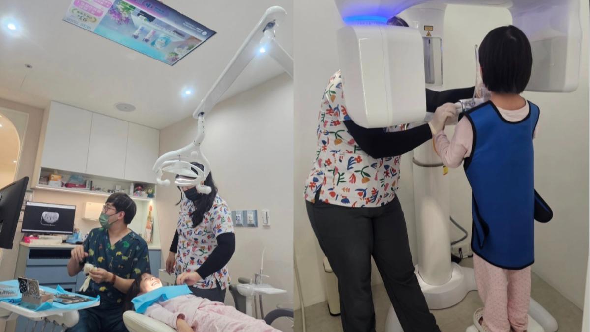 黃小柔女兒因撞裂門牙大哭，但在牙醫火速搶救下重拾笑容。（圖／翻攝自黃小柔IG）