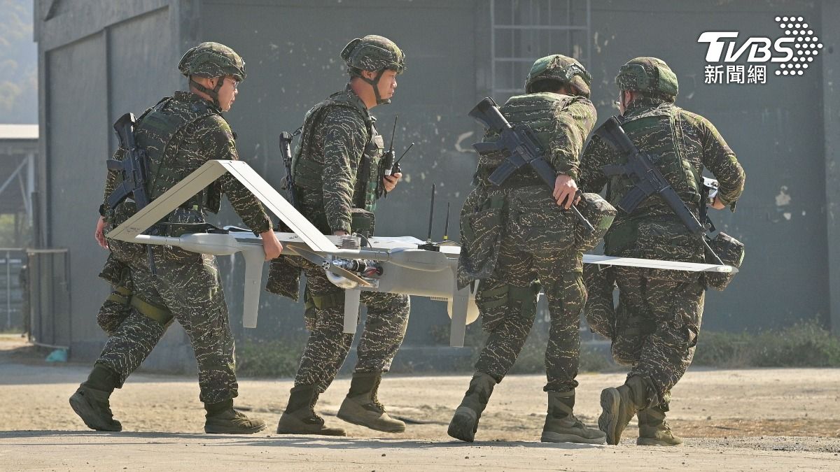 國軍監偵型無人機。(圖/胡瑞麒攝)