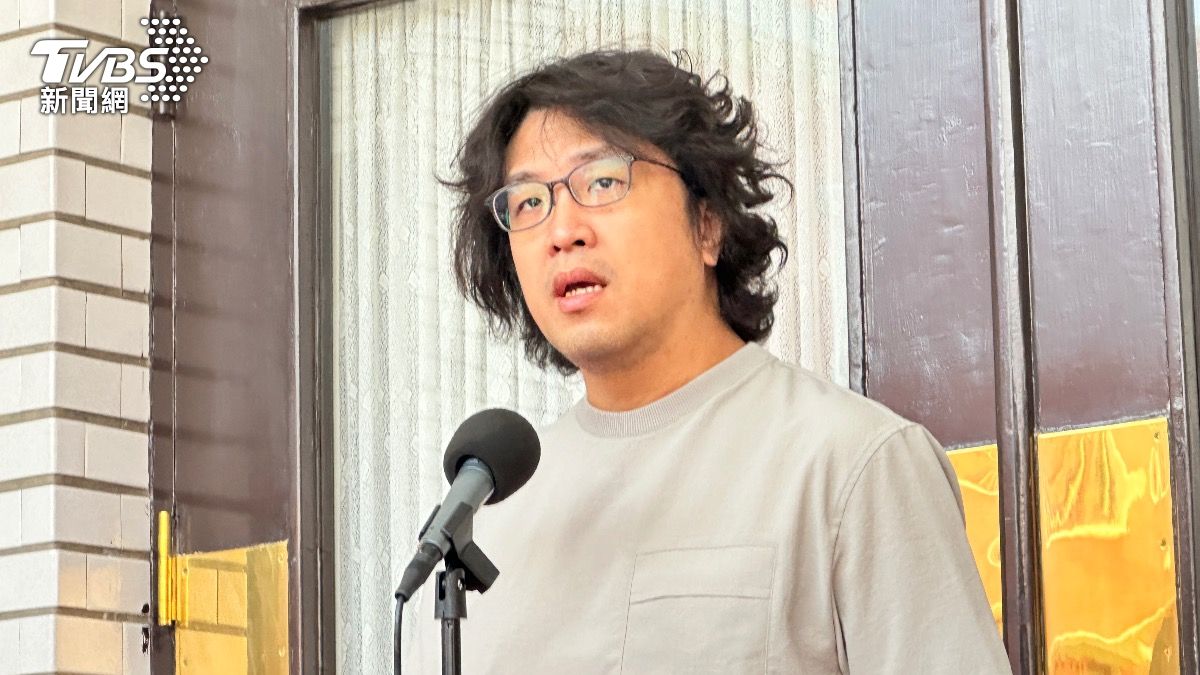 沈伯洋先前頭髮較長。(資料圖/潘袁詩羽攝)