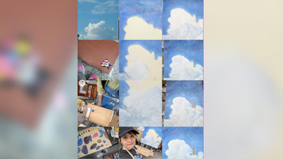 夏宇童曬出繪圖過程的照片。（圖／翻攝自夏宇童IG）