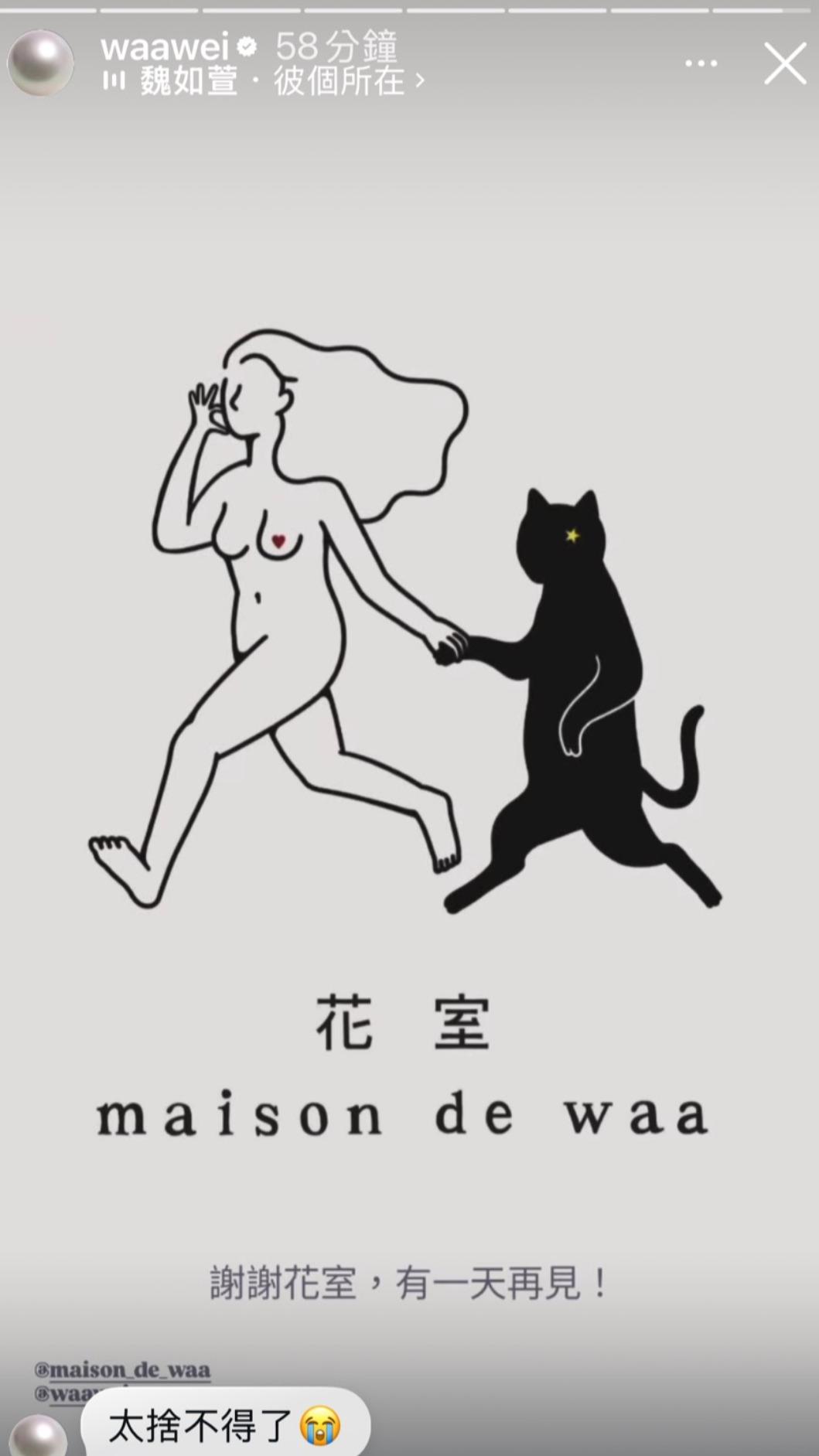 魏如萱經營選物店5年多,直呼太捨不得。(圖/翻攝自魏如萱IG)