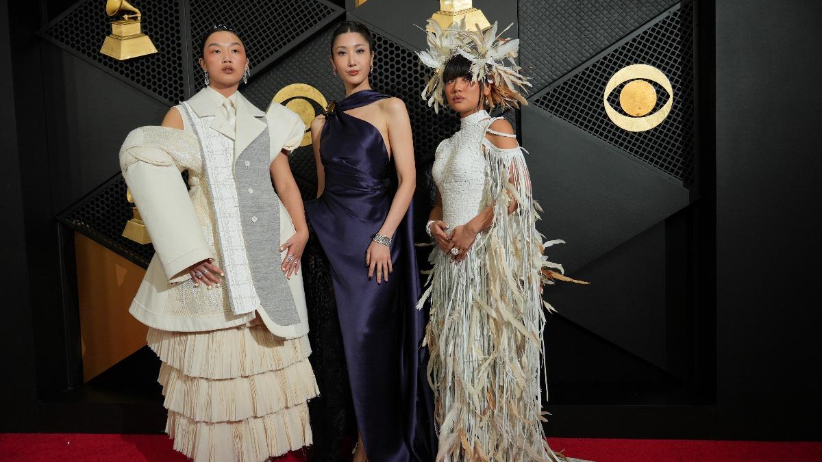 Audrey Nuna(左起)、EJAE、Rei Ami。(圖/達志影像美聯社)