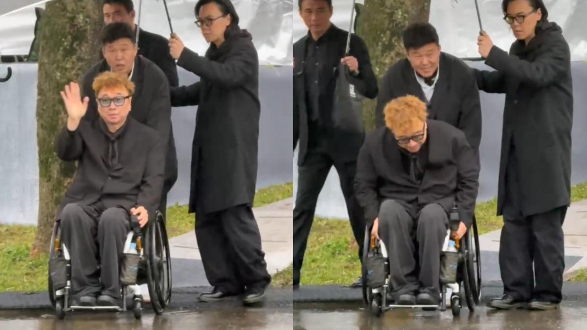 姜元來揮手、鞠躬後才離開現場。(圖/TVBS)