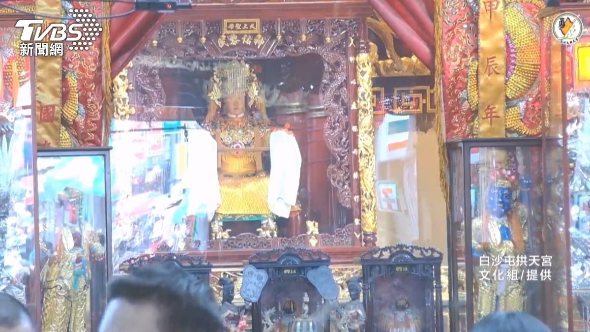 苗栗通霄白沙屯拱天宮媽祖今年徒步進香日期正式出爐,將於4月12日子時登轎出發。(圖/白沙屯拱天宮提供)