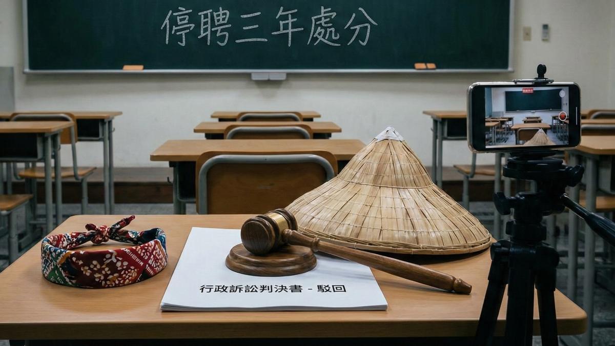 北市師霸凌學生拍片羞辱!戴斗笠、彩繪臉還笑像阿伯 不服處分敗訴