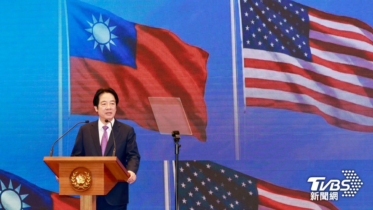 總統賴清德今天上午親自主持舉辦「台美經濟繁榮夥伴對話」記者會。（圖／潘建樺攝）