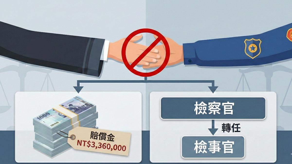 南投檢察官涉性騷男警「摸大腿又傳訊」 賠336萬轉任檢事官