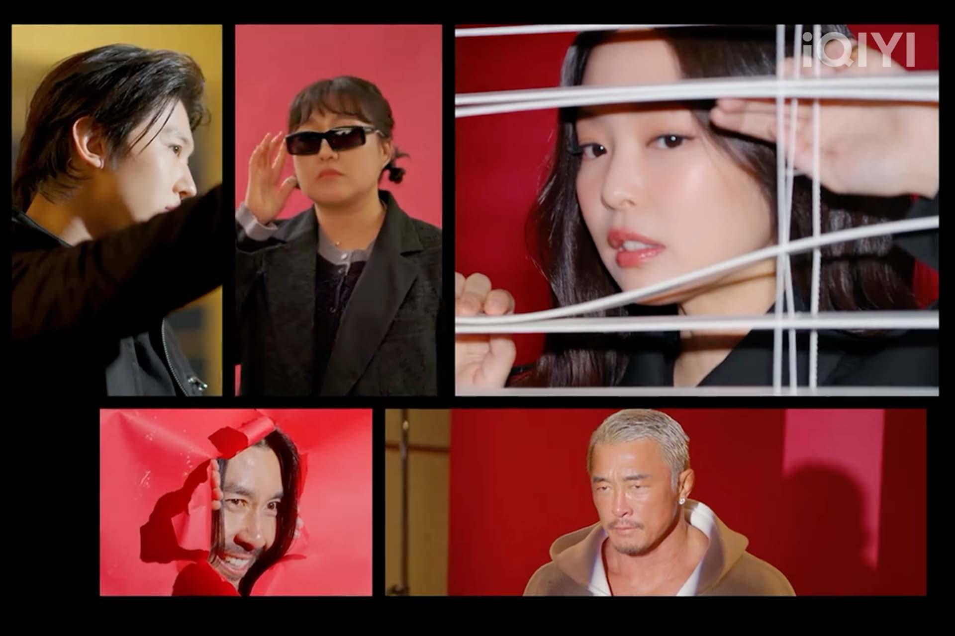 《秘密好友俱樂部》班底有DEX(左上)、李秀智、Jennie、盧弘喆(左下)、秋成勳。(圖/愛奇藝國際版提供)
